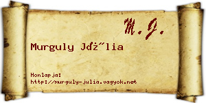 Murguly Júlia névjegykártya